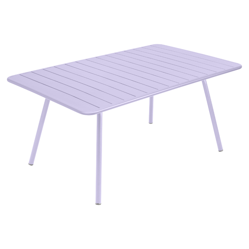 Fermob Luxembourg Esstisch rechteckig in Marshmallow Farbe – eleganter Gartentisch aus Aluminium für 6 Personen, UV-beständig und wetterfest für Terrasse oder Balkon