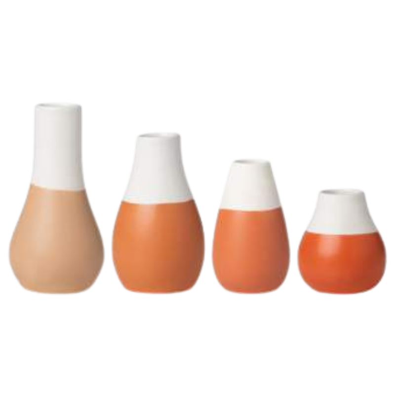 Mini Pastellvasen "4er Set" - Orange
