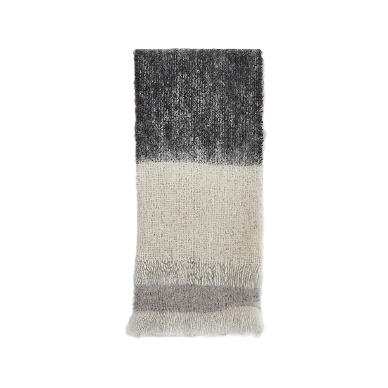Mohair Schal Anthrazit Night Gefaltet