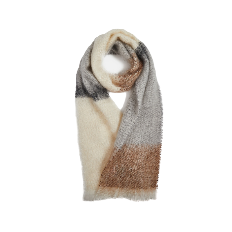 Mohair Schal Hellbraun Owl