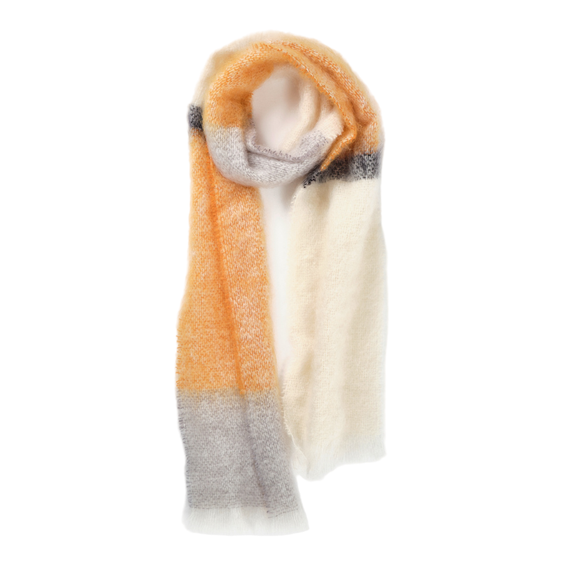 Mohair Schal Orange Ochre