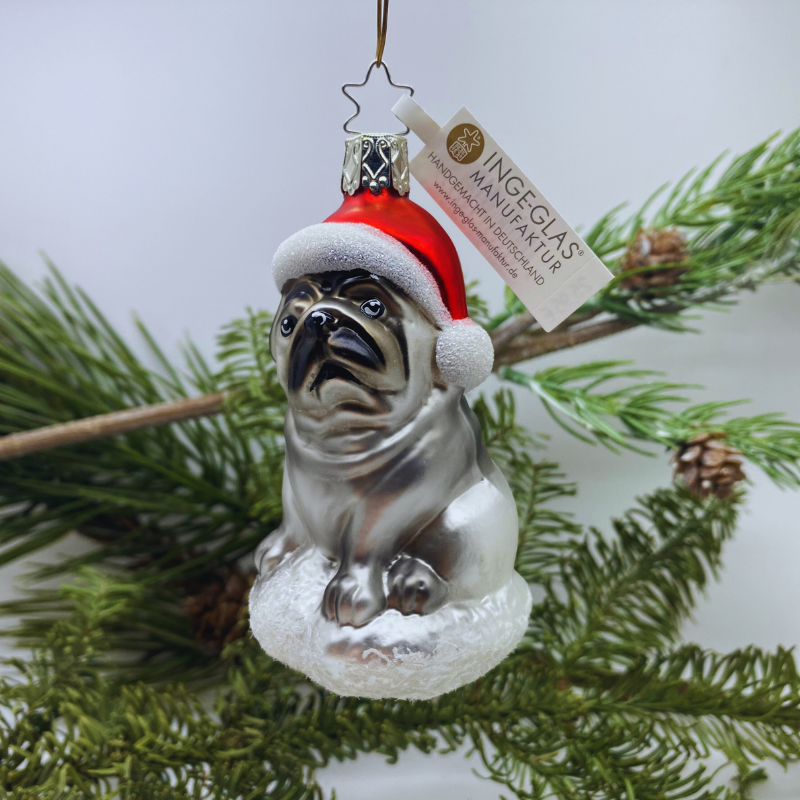 Weihnachtsmops Weihnachtsanhänger