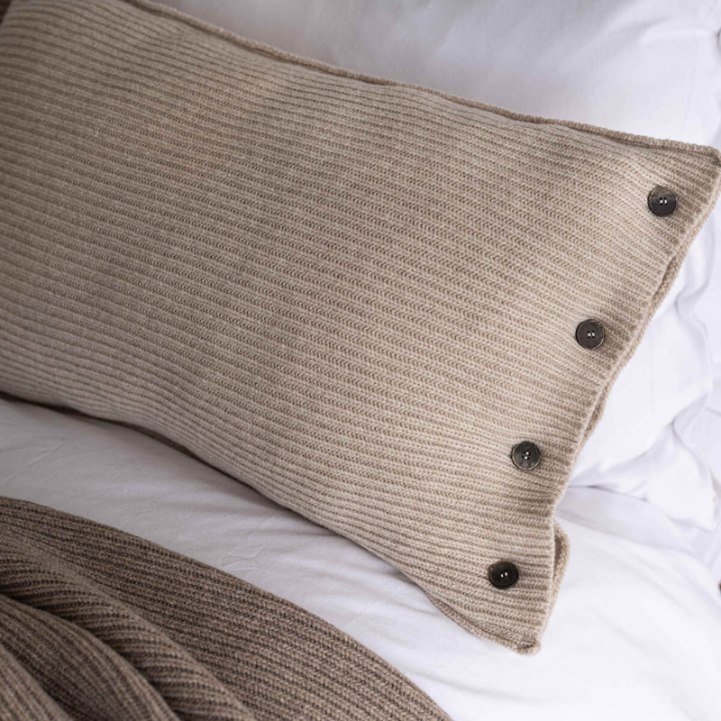 Woll-Kissenbezug "Classic" - Beige