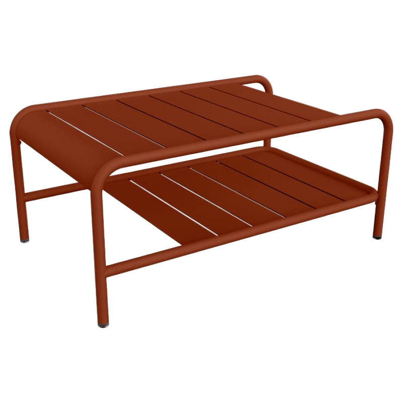 Luxembourg niedriger Tisch 90x55 Ockerrot