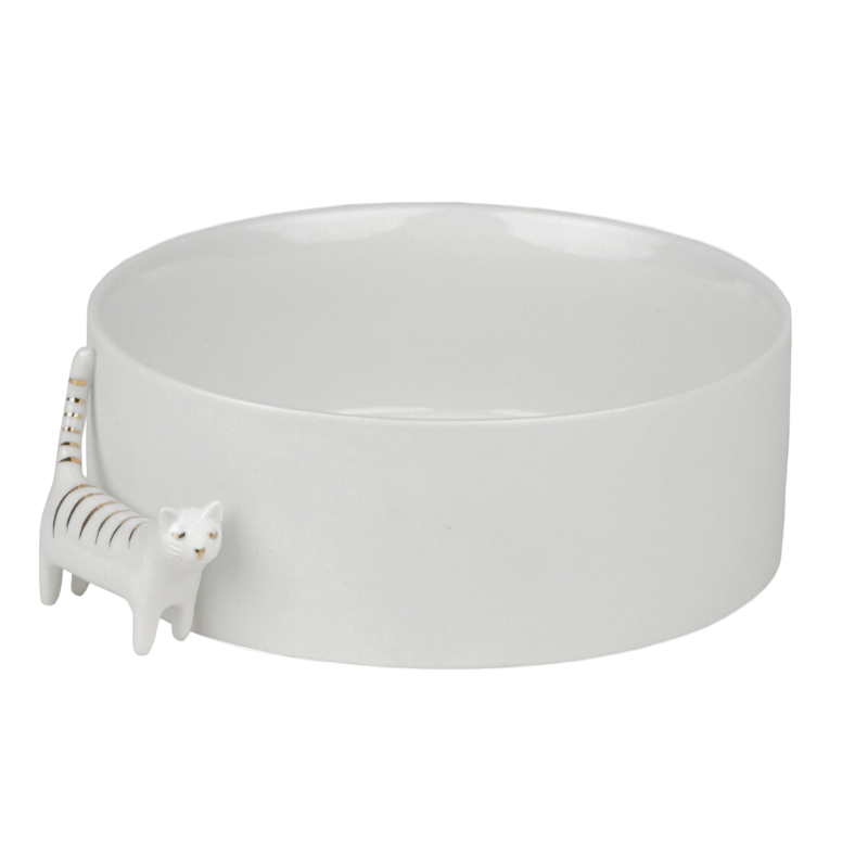Porzellan Schale Goldstück "Katze"