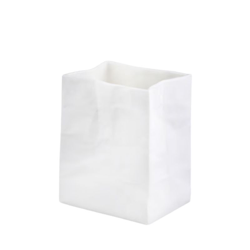 Porzellan Vase "Papiertüte"