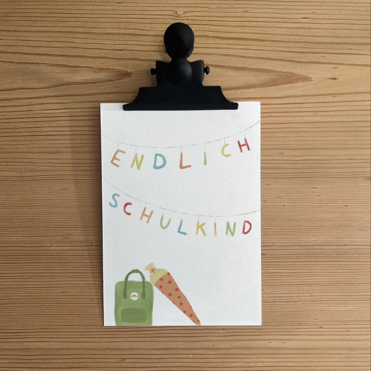 Karte „Endlich Schulkind“ – Ein liebevoller Gruß zum Schulanfang