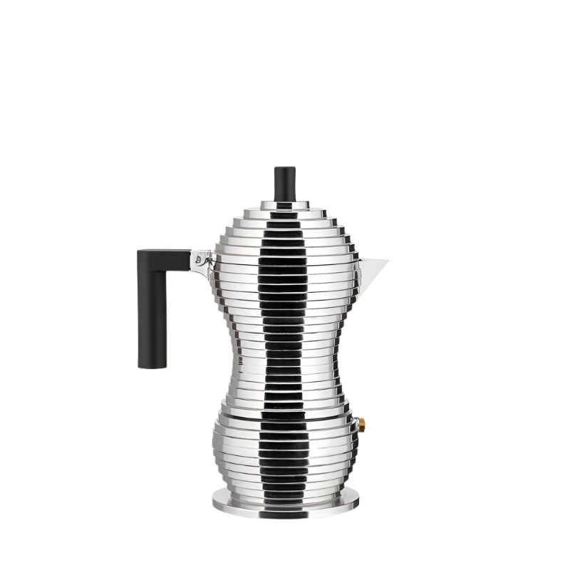 Espressokocher "Pulcina" Silbergrau/Schwarz Induktion