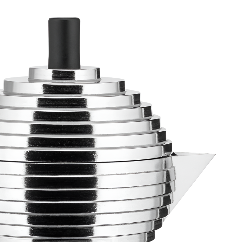 Espressokocher "Pulcina" Silbergrau/Schwarz Induktion