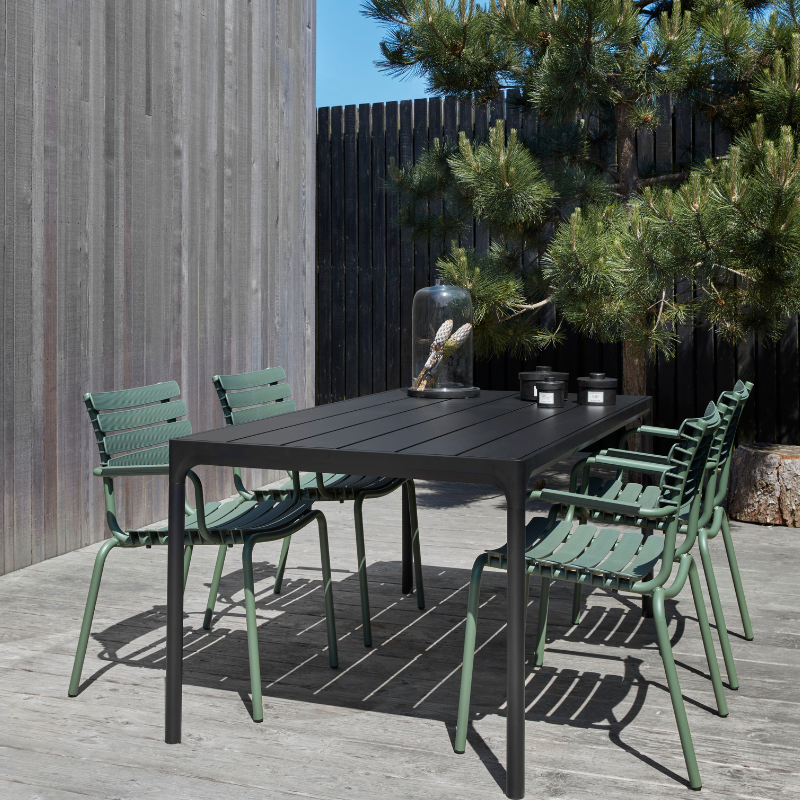 Ausstellungsstück // Stuhl mit Armlehne "Reclips" - Olive Green