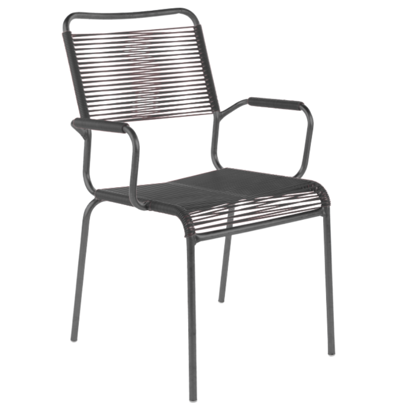 Spaghetti-Stuhl "Rigi" mit Armlehne - Comfort
