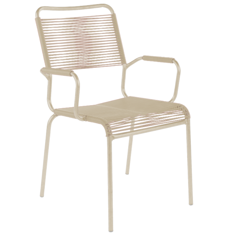 Spaghetti-Stuhl "Rigi" mit Armlehne - Comfort