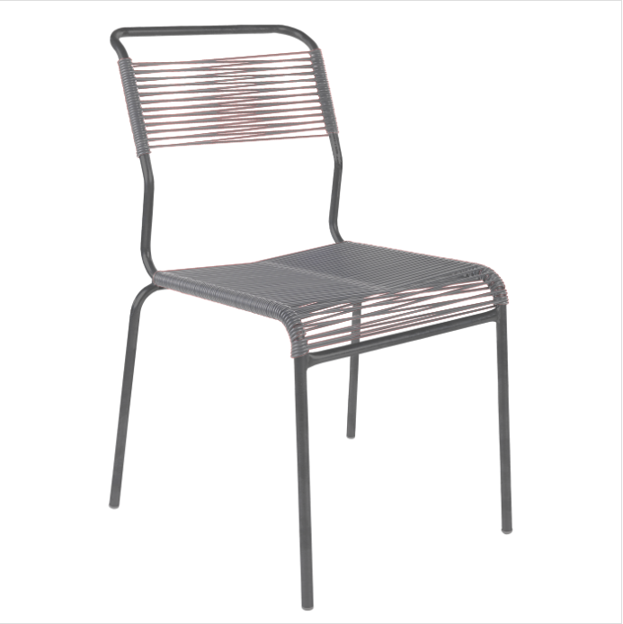 Spaghetti-Stuhl ohne Armlehne "Säntis"