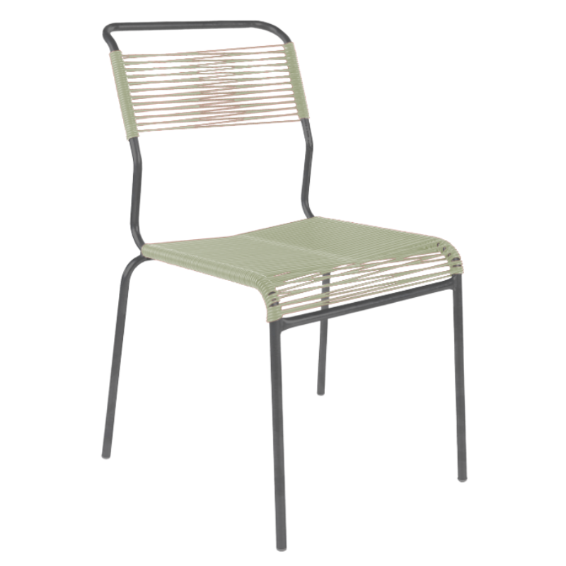 Spaghetti-Stuhl ohne Armlehne "Säntis"