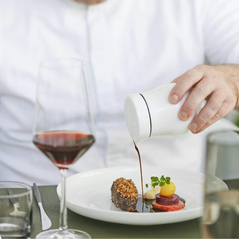 Sauciere aus Porzellan - 0.14 Liter