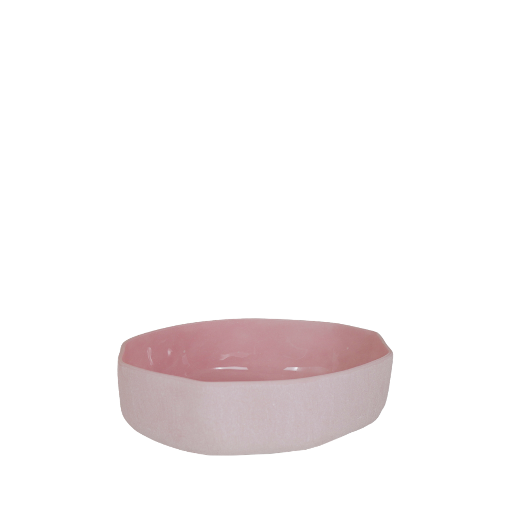 Schale "Cantore" aus Glas – Rosa - Ø 28 × H 10 cm