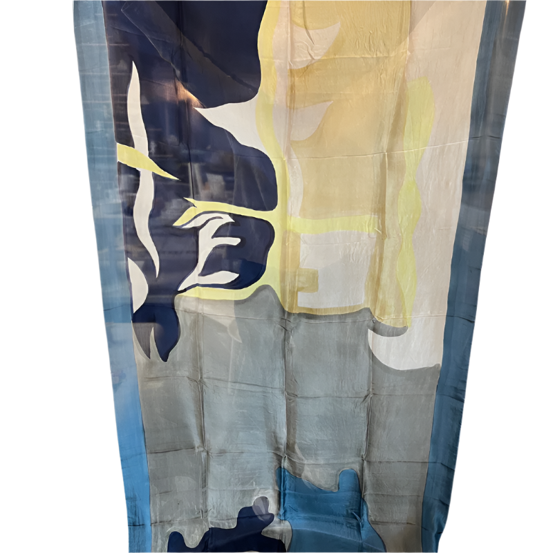 Seidenschal "Wave Blue"