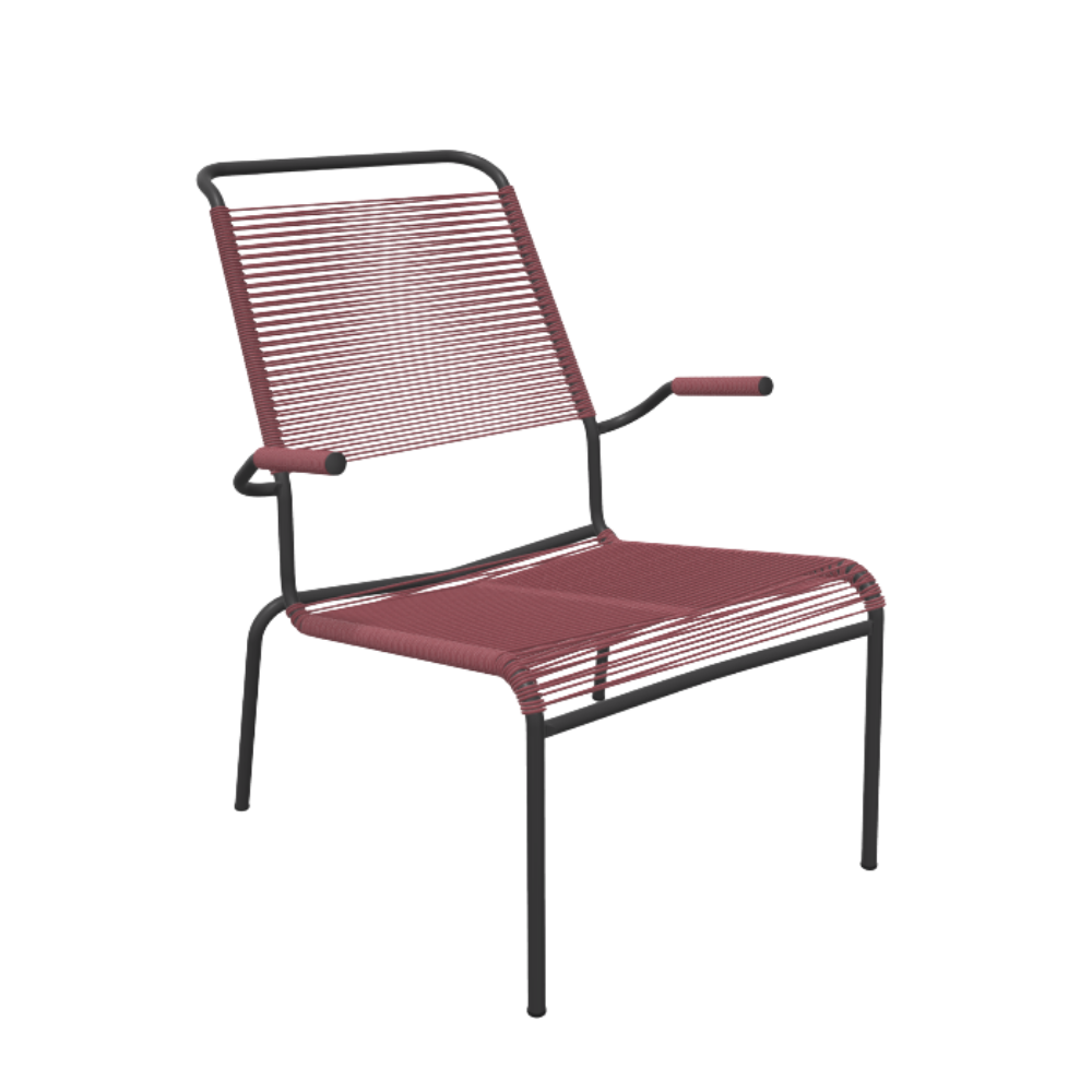 Spaghetti-Lounger mit Armlehne Hochlehner "Säntis"