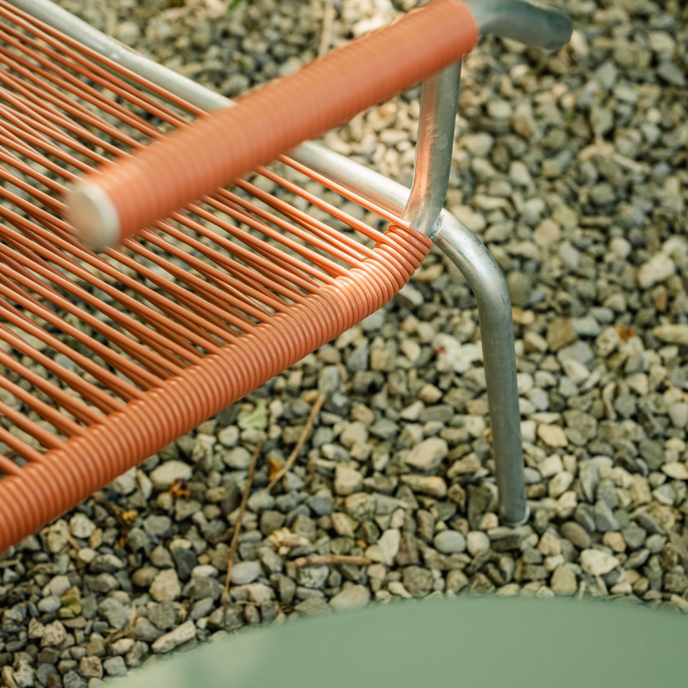 Spaghetti-Lounger mit Armlehne Hochlehner "Säntis"