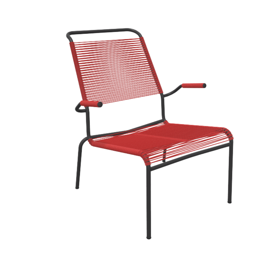 Spaghetti-Lounger mit Armlehne Hochlehner "Säntis"