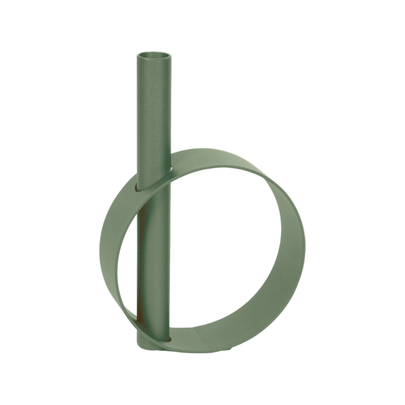 Stielvase "IOS" aus Stahlblech - Kaktus