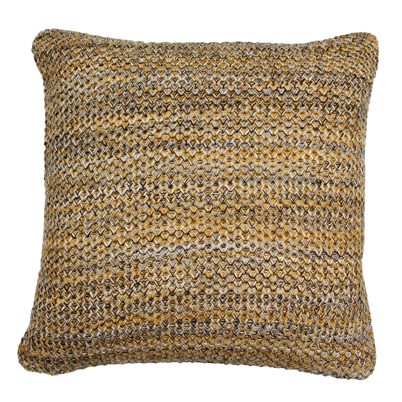 Strickkissenhülle "Curry" 45x45cm