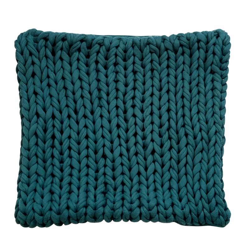 Strickkissenhülle 45x45cm - Petrol