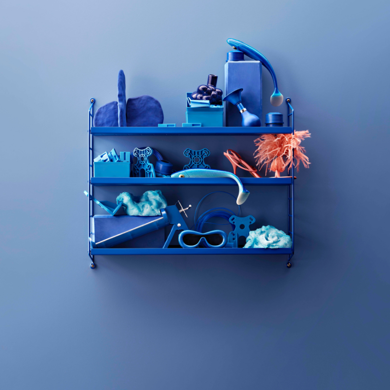String Furniture® Pocket Metall - Blau