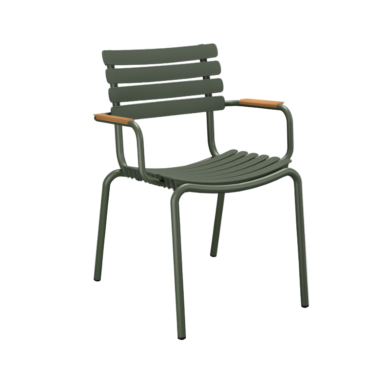 Stuhl mit Armlehne "Reclips" Bambus