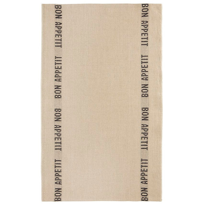 Geschirrtuch aus Leinen"Bon Appetit" - Linen Black