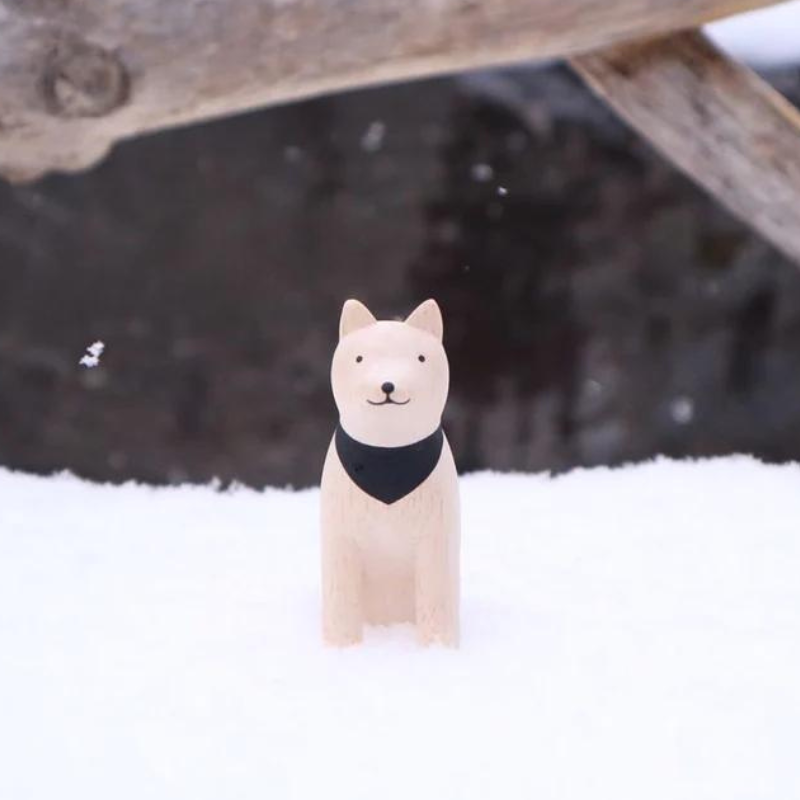 T-Lab Holzfiguren - weißer Dackel