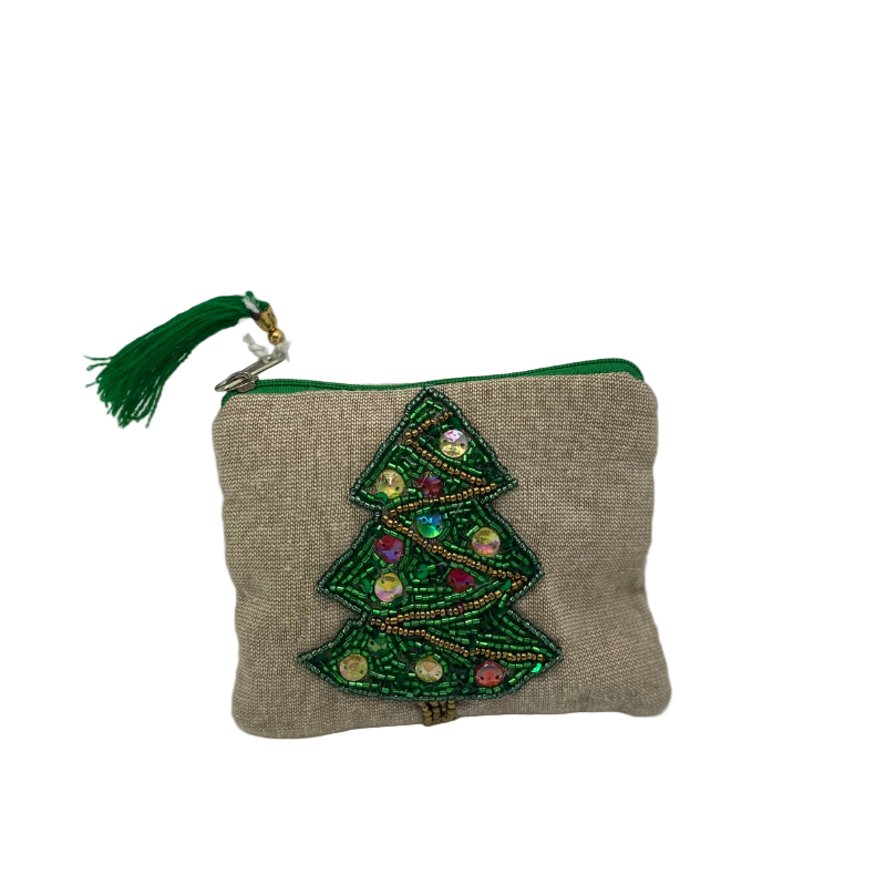 Täschchen Weihnachtsbaum - Grün/Grün