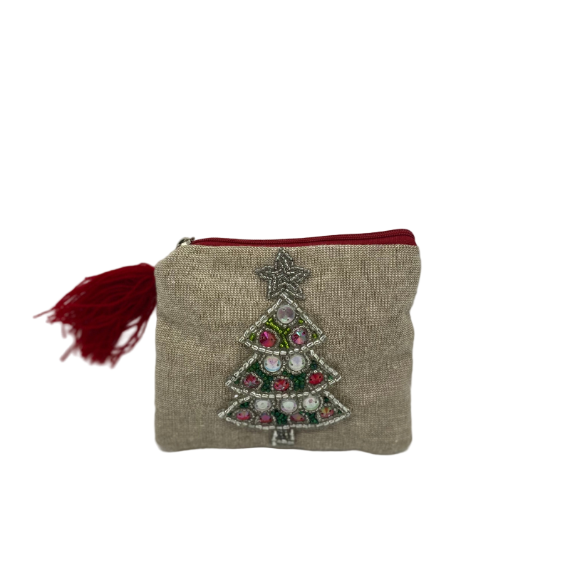 Täschchen Weihnachtsbaum - Rot/Weiß