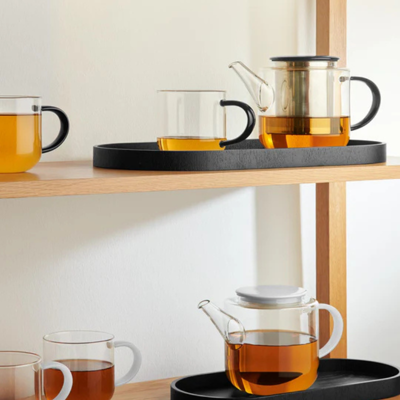 Teekanne aus Glas - Black