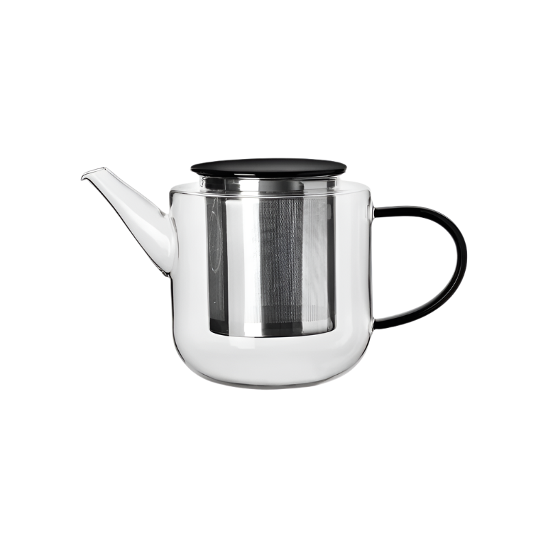 Teekanne aus Glas - Black