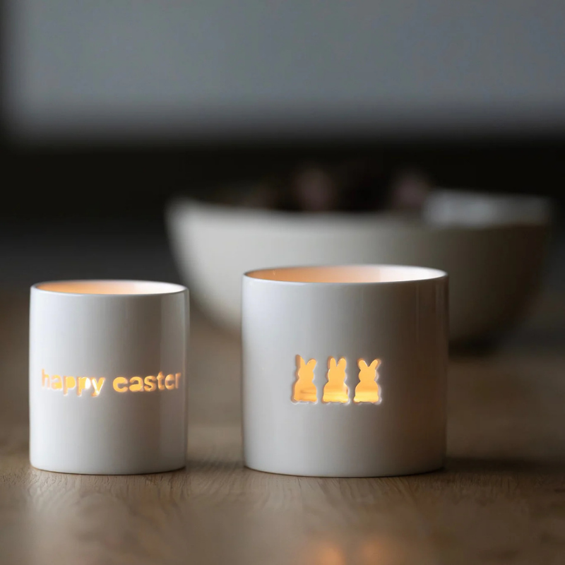 Teelichthalter „happy easter“