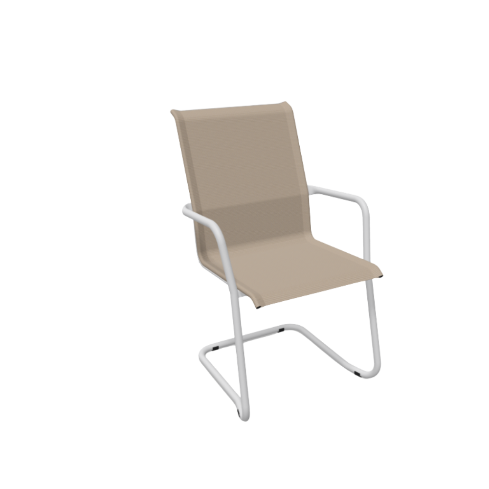 Textil Freischwinger Sessel mit Armlehne "Locarno"