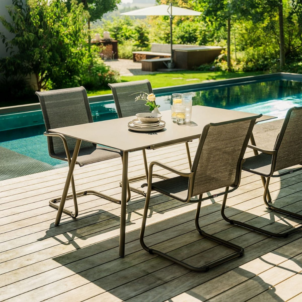 Textil Freischwinger Sessel mit Armlehne "Locarno"