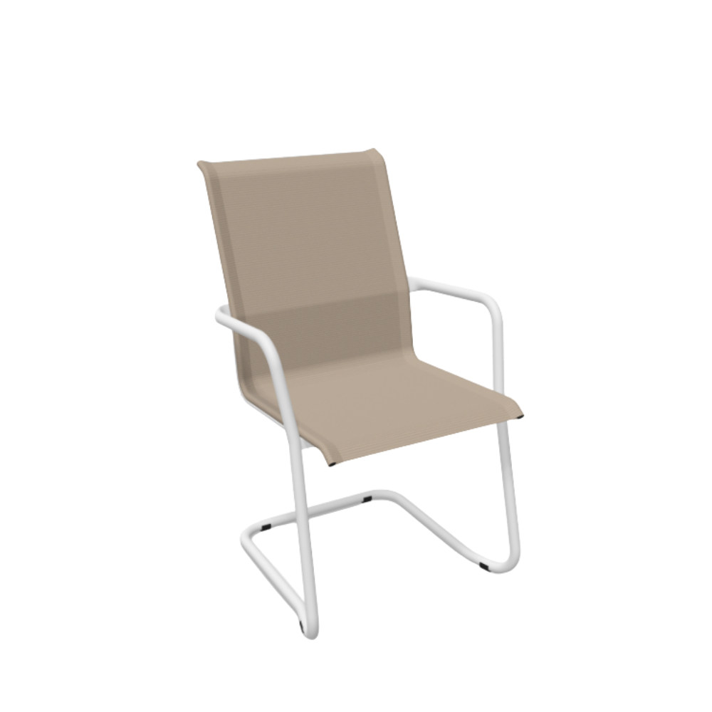 Textil Freischwinger Sessel mit Armlehne "Locarno"