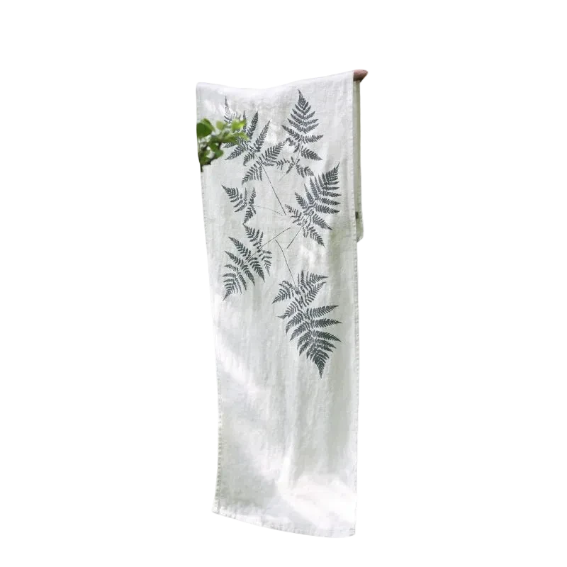 Tischläufer Leinen "Farne"