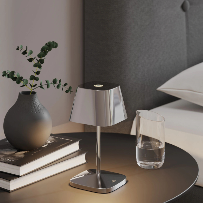 LED Tischlampe "Neapel RC" - Chrom