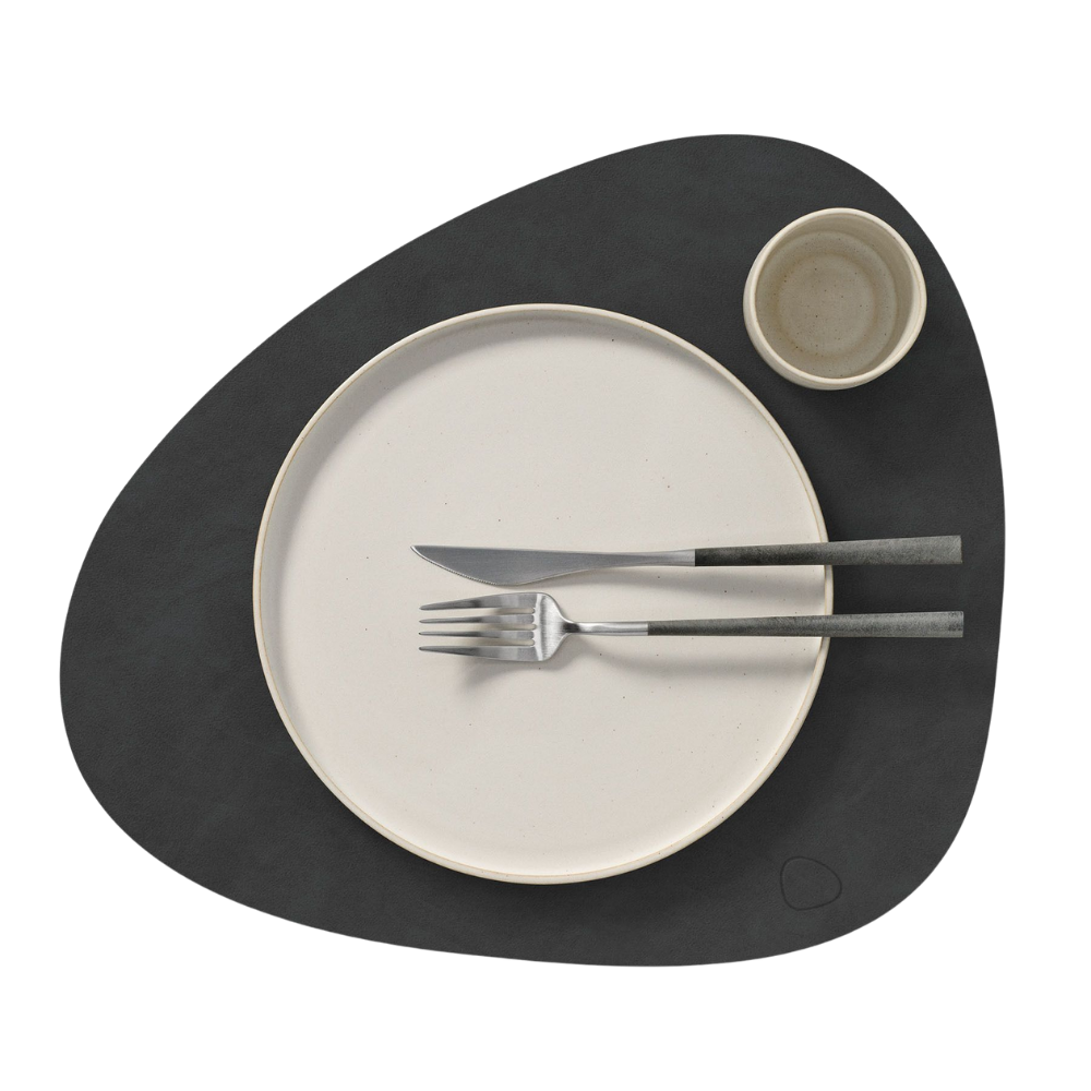 Tischset "Curve" aus recyceltem Leder