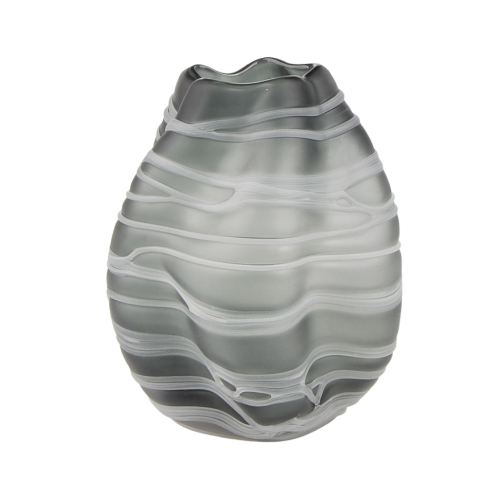 Vase "Strop" - Grau – Ø20×H25 cm