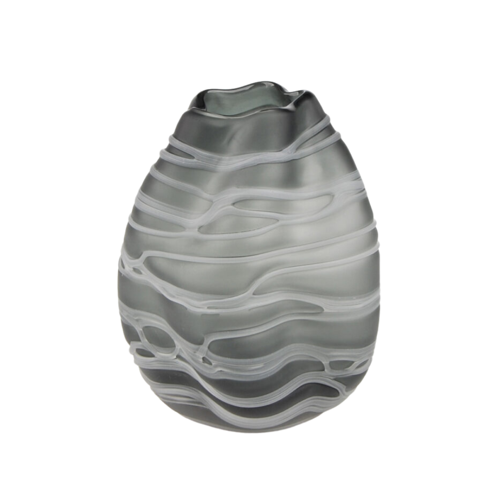 Vase "Strop" - Grau – Ø20×H25 cm