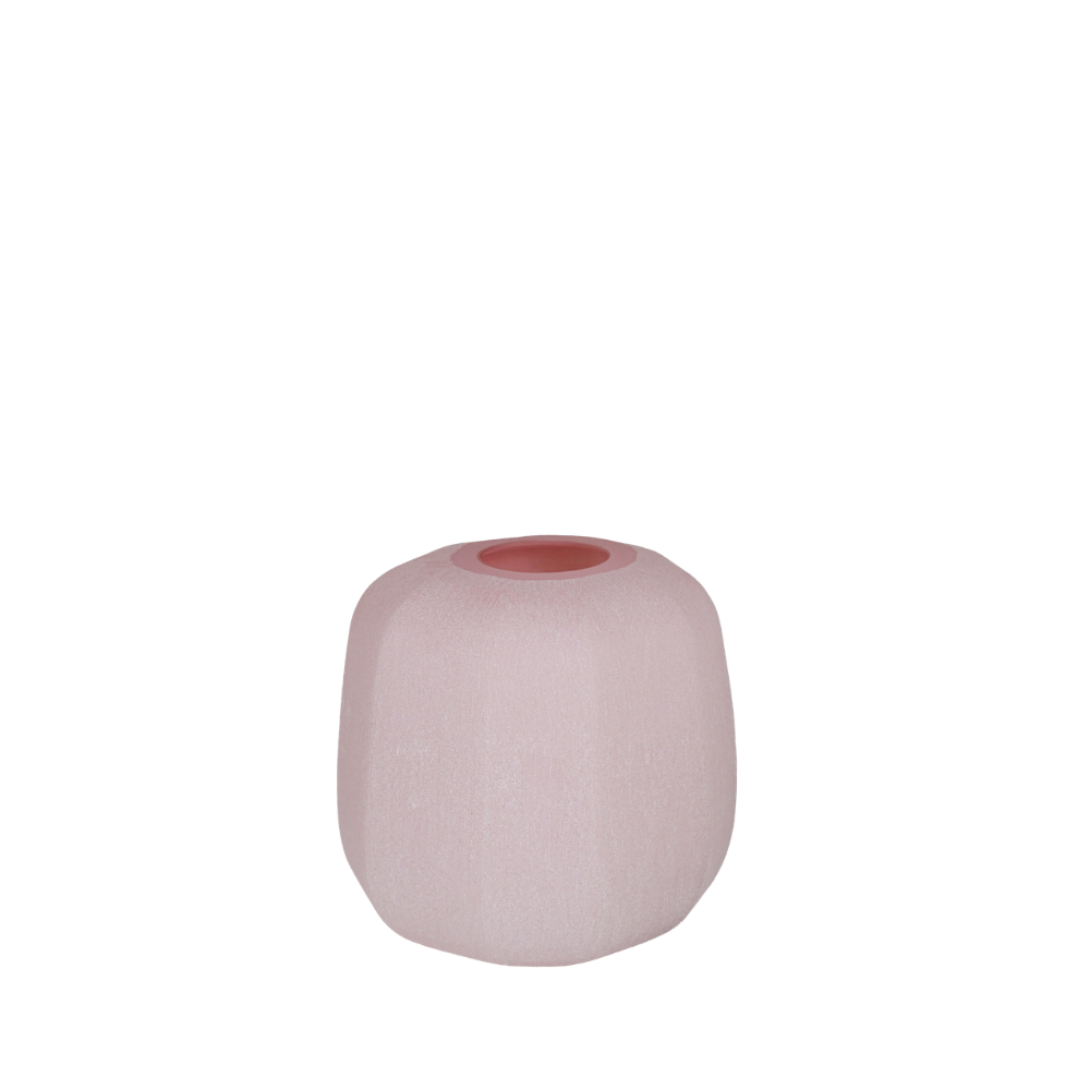 Vase "Cantore" aus Glas – Rosa - Ø 23 × H 24 cm