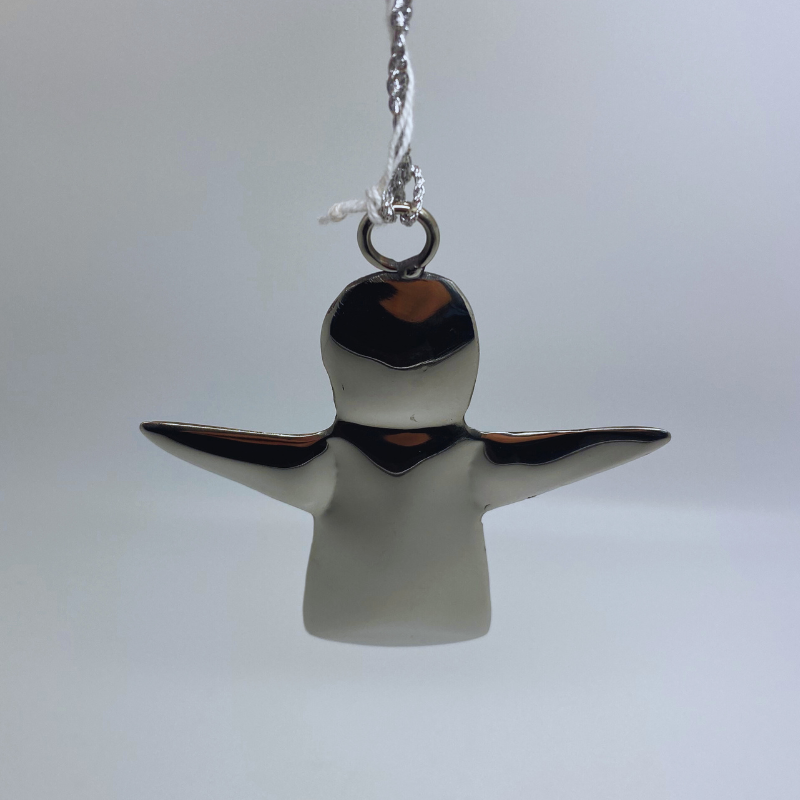 Weihnachtsengel aus Edelstahl – Silber