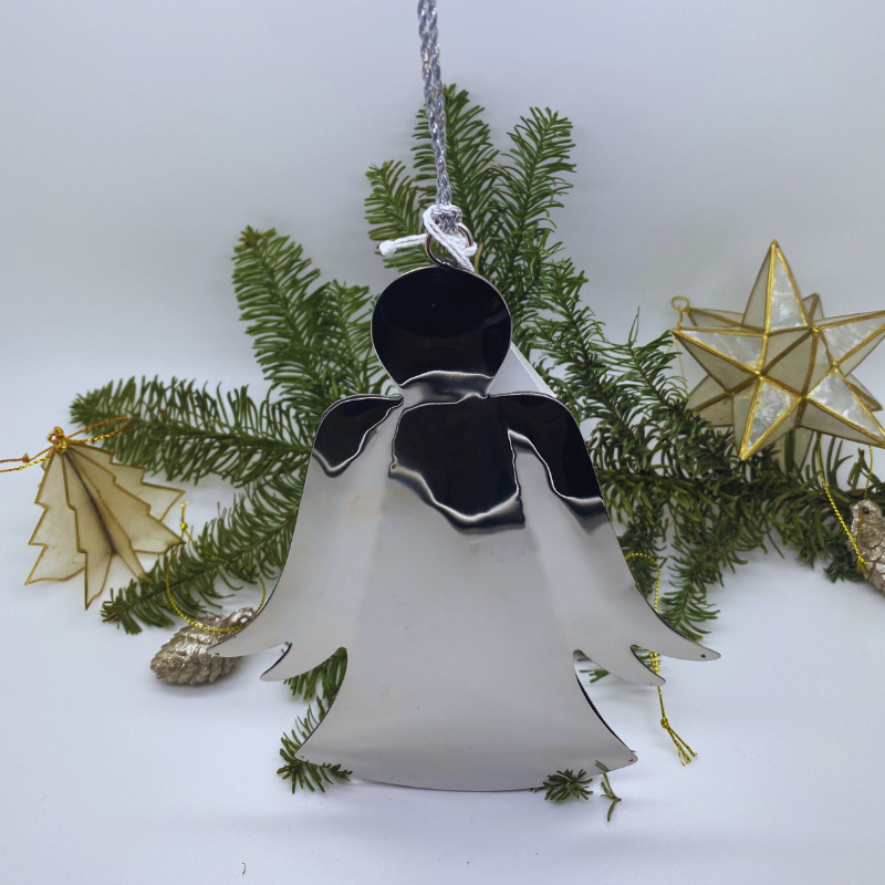 Weihnachtsengel aus Edelstahl