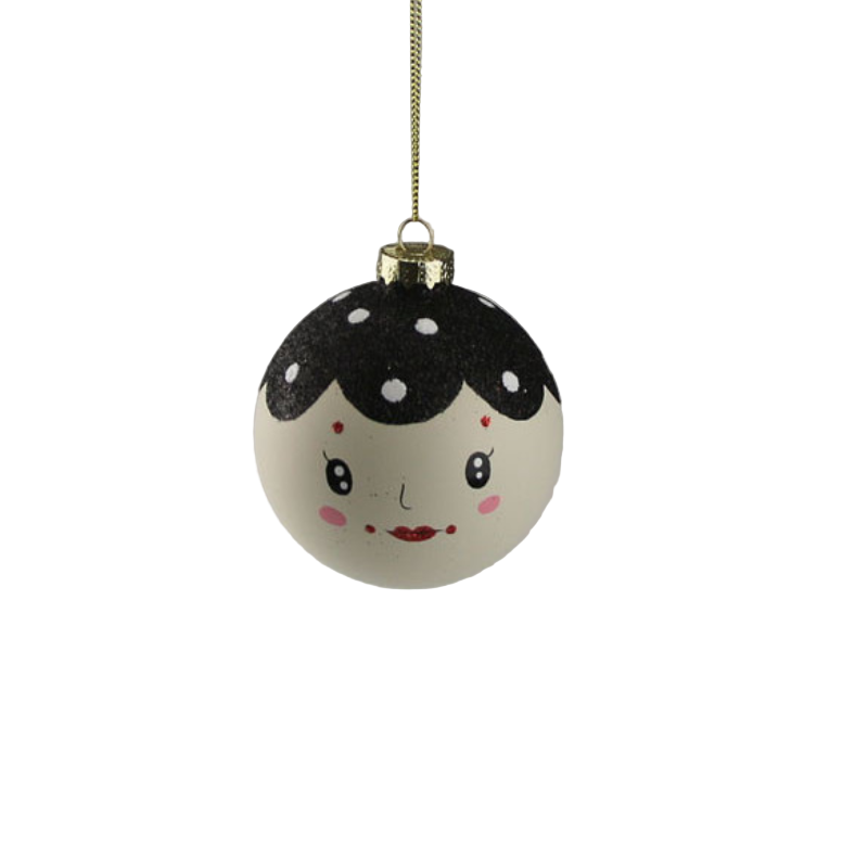 Weihnachtskugel Madame aus Glas