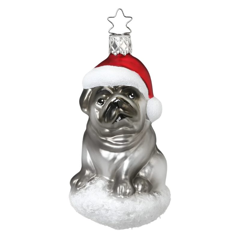 Deko-Anhänger Weihnachtsmops