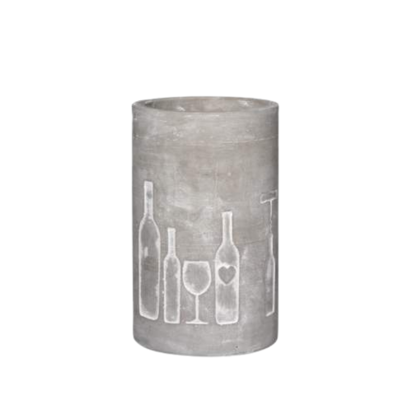 Weinkühler aus Beton - "Flaschen + Glas"